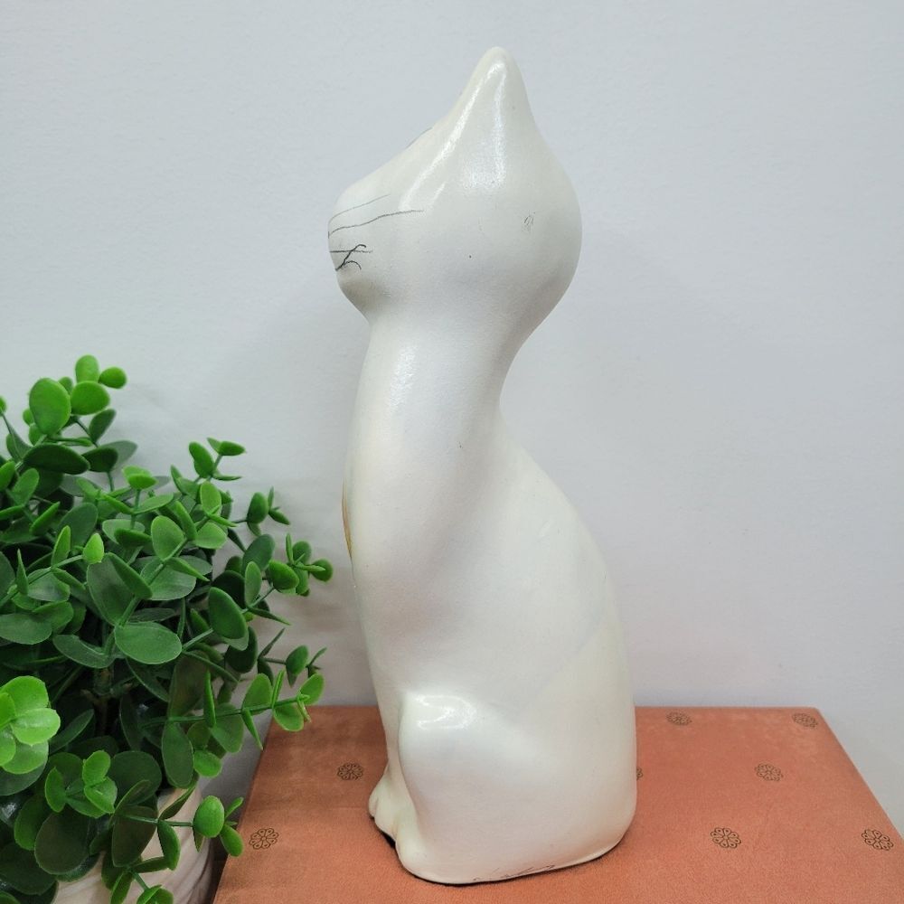 Long Neck Vintage Whimsical Cat Statue Figurine - Picture 3 of 12